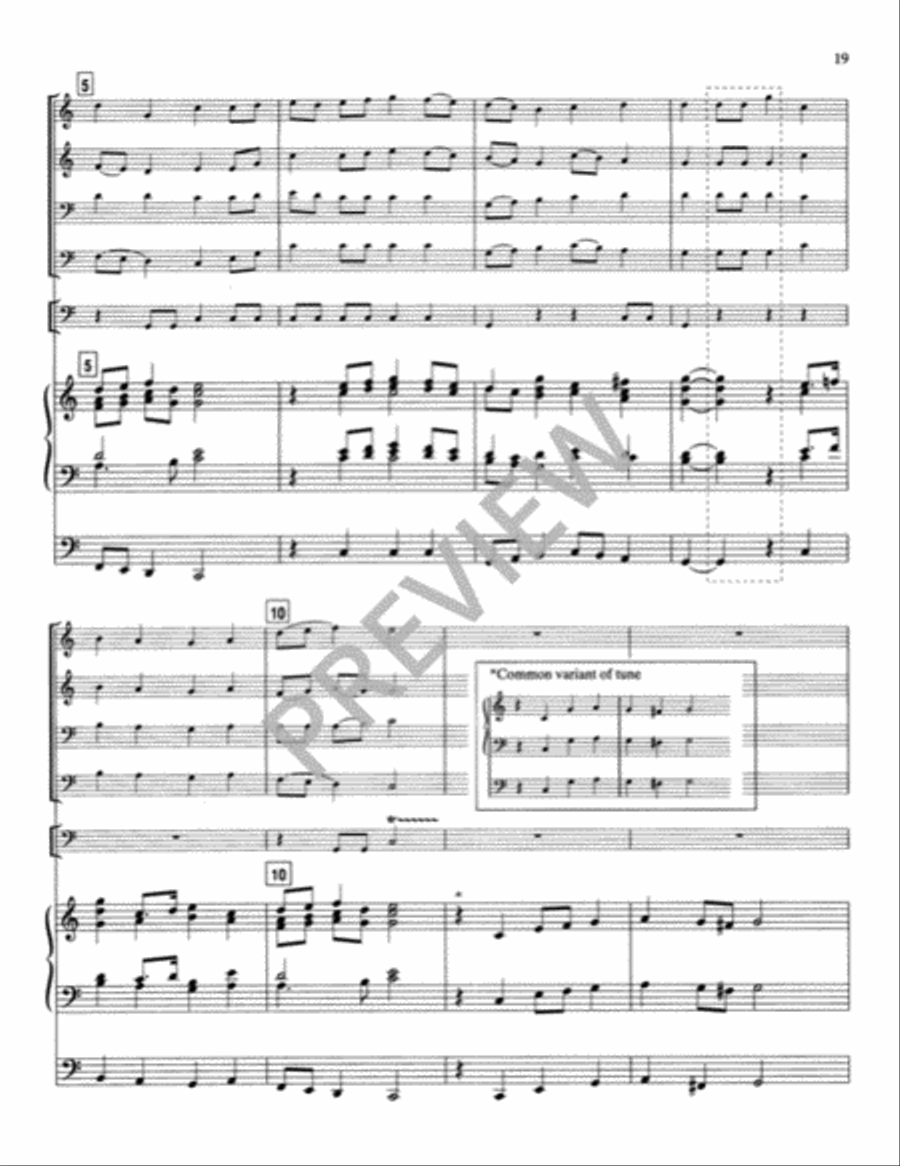 Festival Hymns for Organ, Brass, and Timpani - Volume 4, General Trombone scores gallery preview page 22