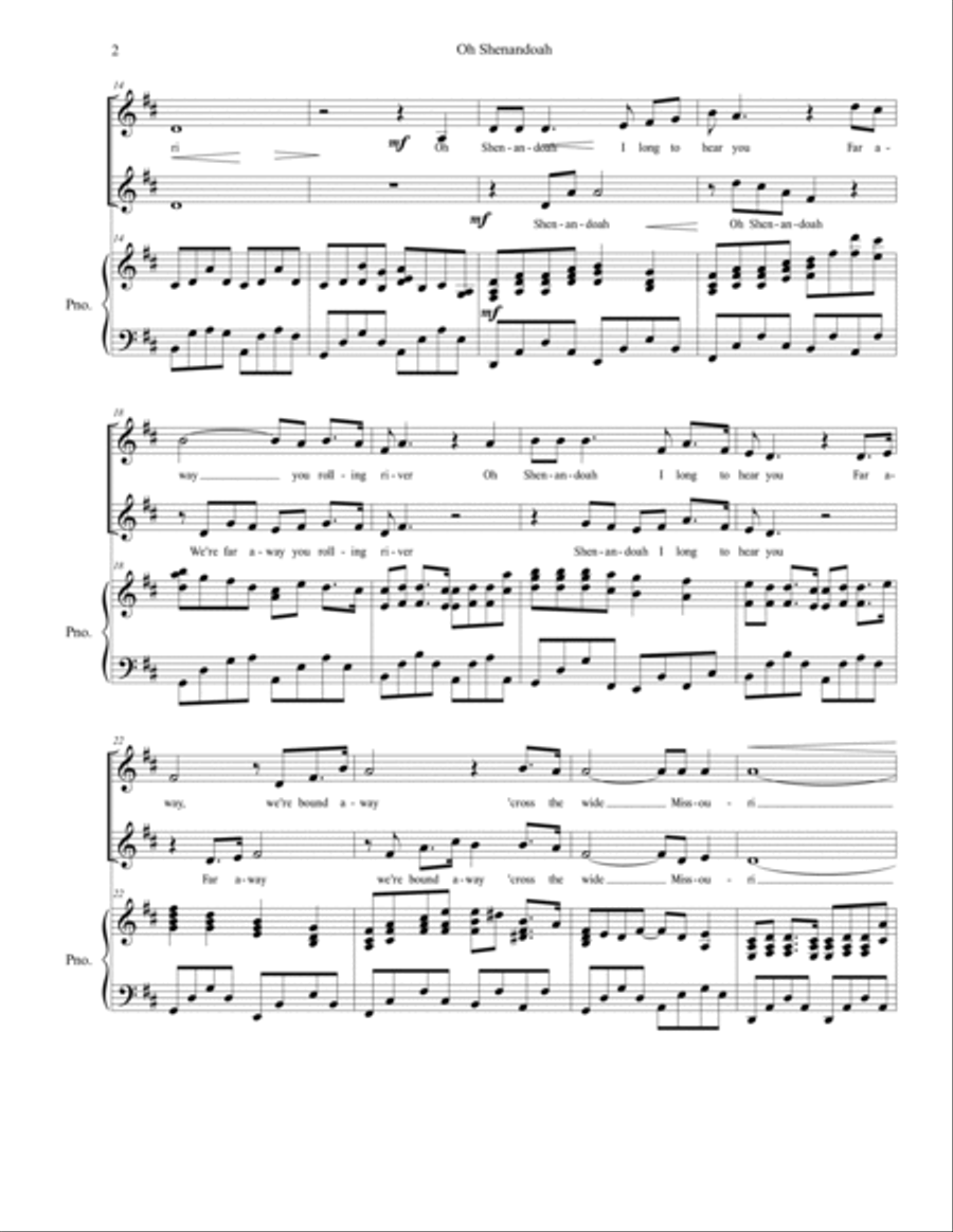 Oh Shenandoah Oh Shenandoah SA scores gallery preview page 2