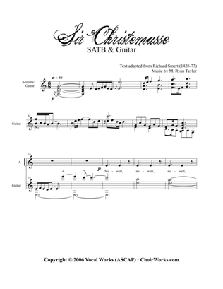Sir Christemasse, A song of Father Christmas : SATB with Acoustic Guitar