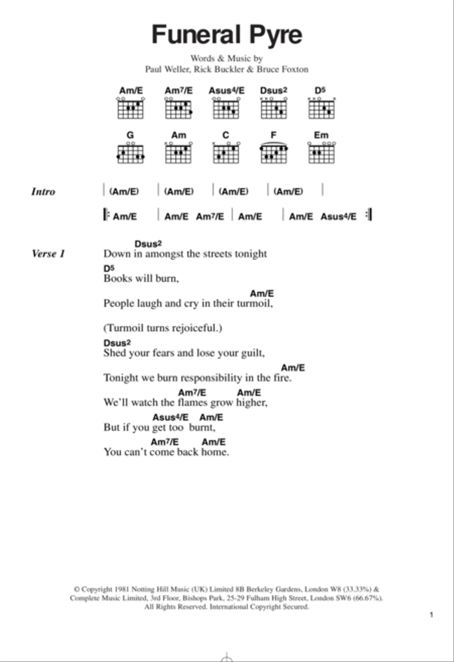 Funeral Pyre Electric Guitar scores gallery preview page 1
