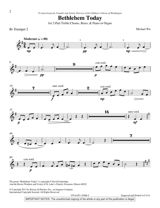 Bethlehem Today - Bb Trumpet 2