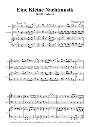 Book cover for Eine Kleine Nachtmusik - Allegro - W.A. Mozart - Piano Trio Fl/Bn
