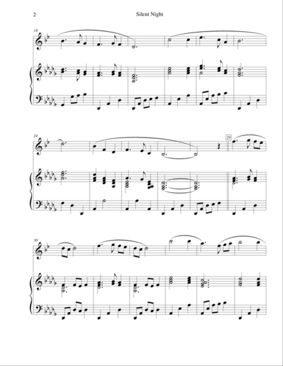 Silent Night - for alto sax and piano image number null