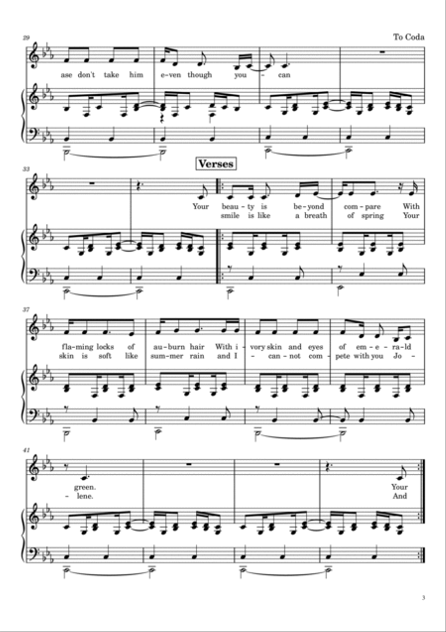 Jolene Jolene Voice scores gallery preview page 3