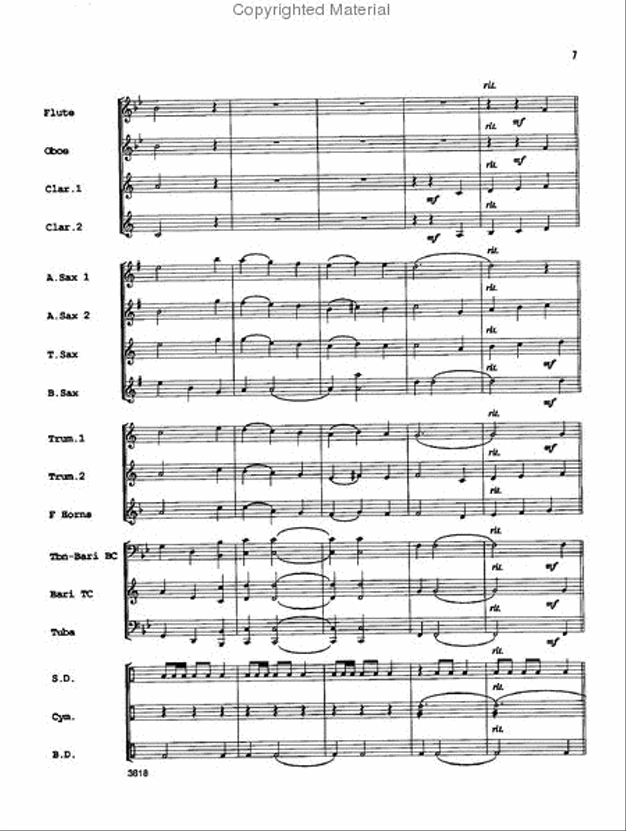 One Christmas Night Concert Band scores gallery preview page 7