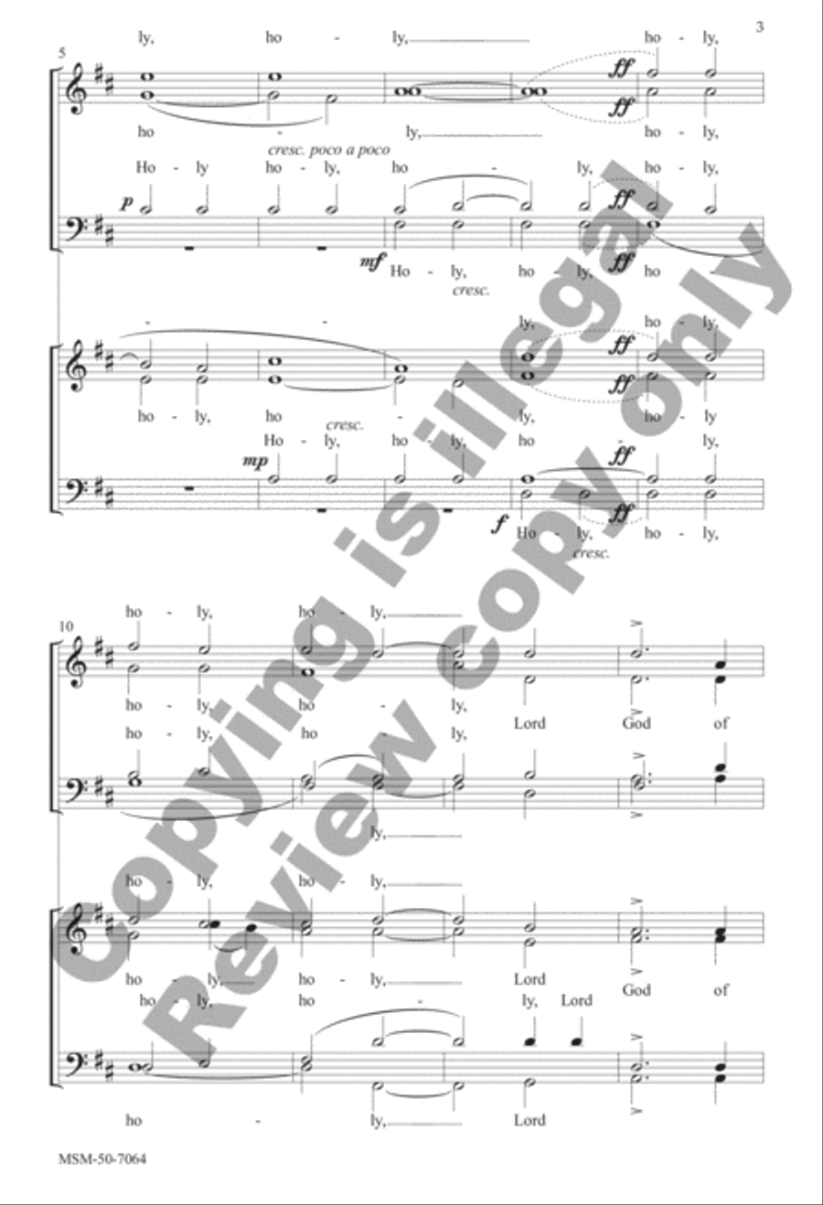 Holy, Holy, Holy Holy, Holy, Holy Divisi scores gallery preview page 3
