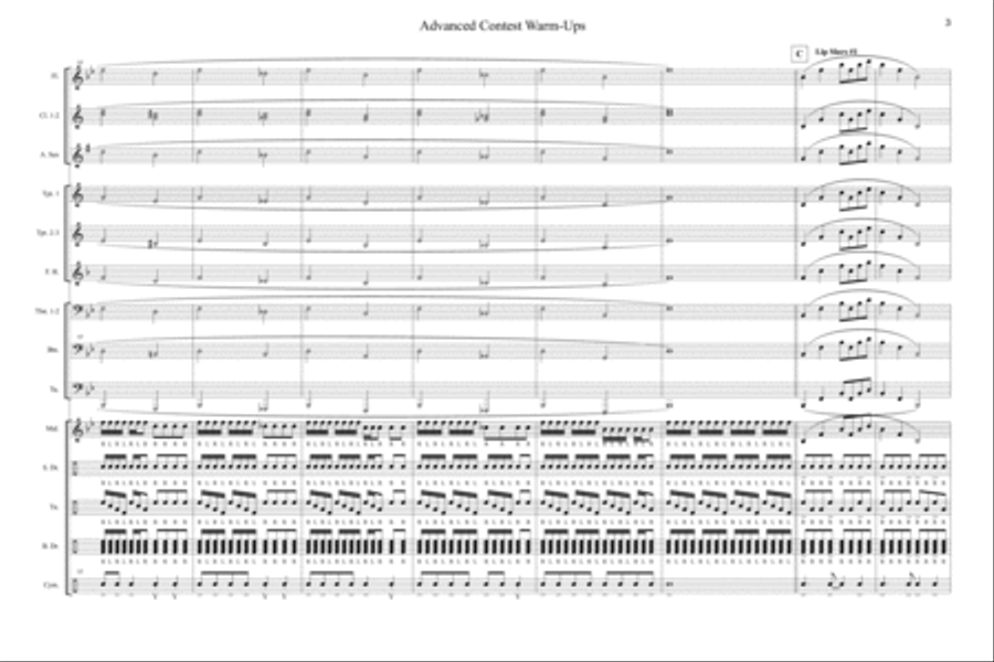 Advanced Contest Warm Ups Marching Band scores gallery preview page 4
