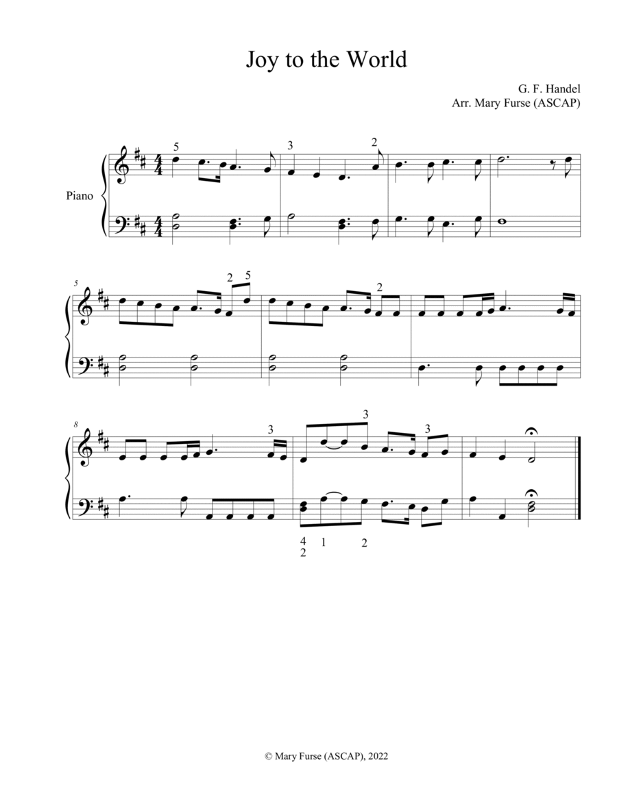 Joy to the World Joy to the World Piano Solo scores gallery preview page 1