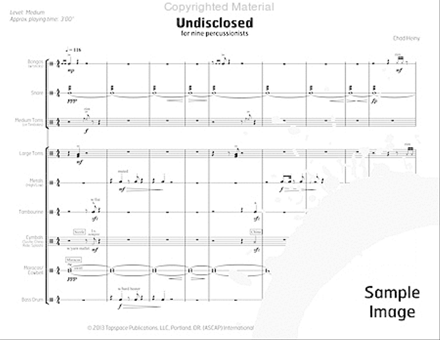Undisclosed Percussion Ensemble scores gallery preview page 5