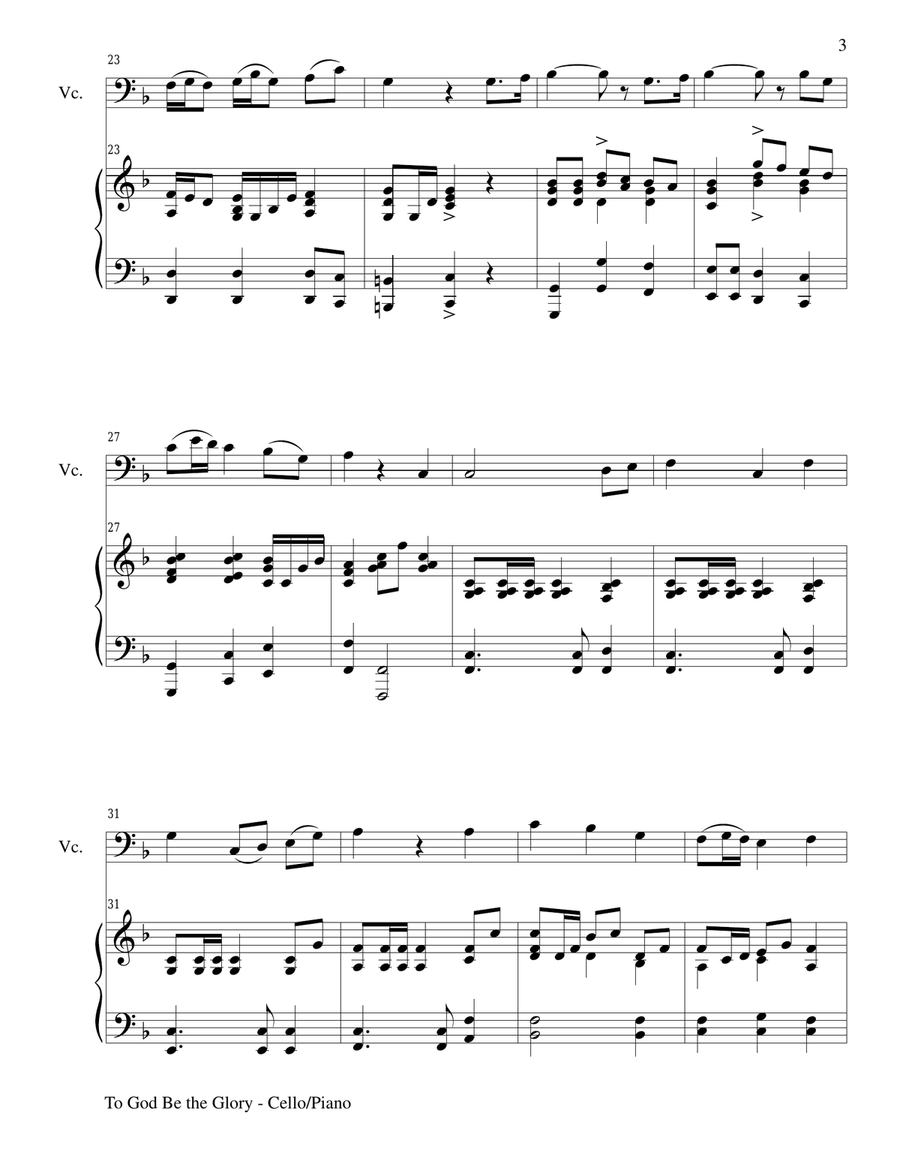 MAJESTIC HYMNS, SET I (Duets for Cello & Piano) Piano scores gallery preview page 5