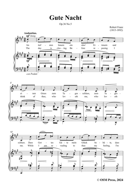R. Franz-Gute Nacht,in f sharp minor,Op.36 No.5