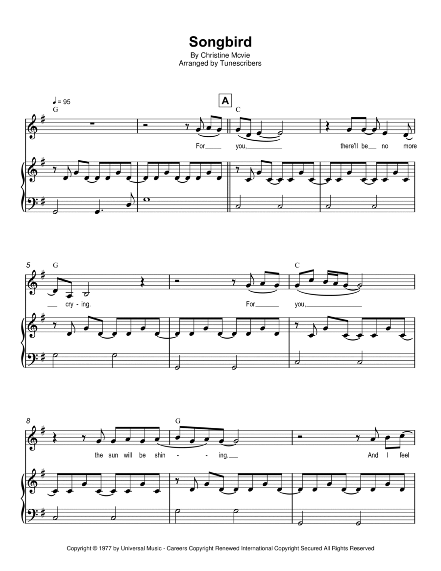 Songbird Voice scores gallery preview page 1