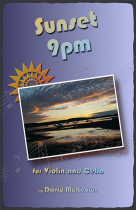 Book cover for Sunset 9pm, for Violin and Cello Duet