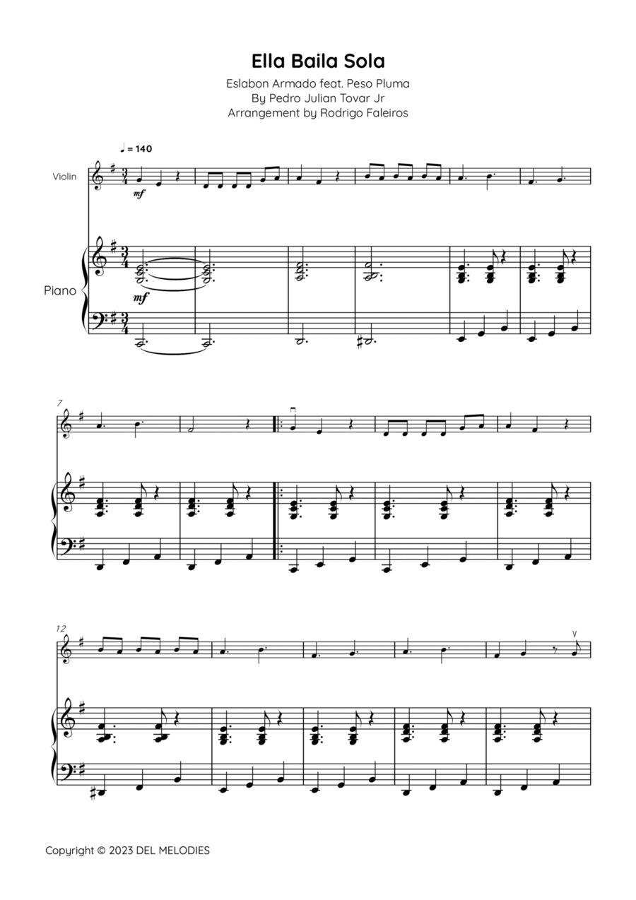 Ella Baila Sola Ella Baila Sola Violin Solo scores gallery preview page 1