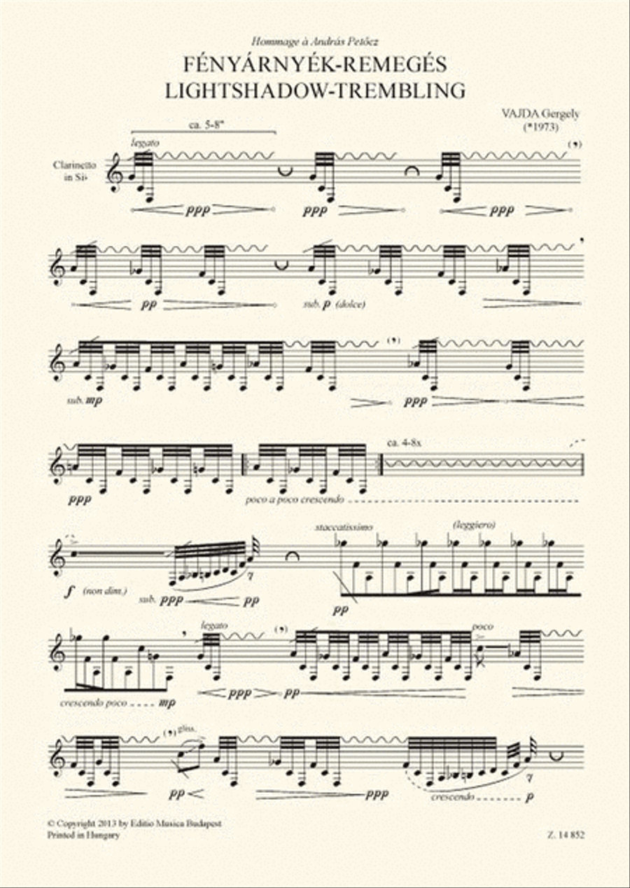 Lightshadow-Trembling Clarinet Solo scores gallery preview page 2