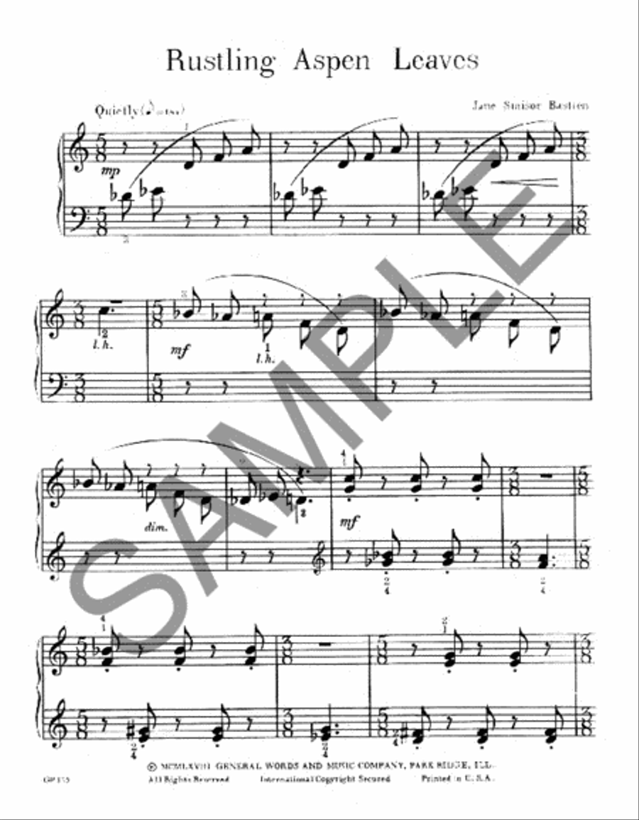Rustling Aspen Leaves Piano Method scores gallery preview page 2