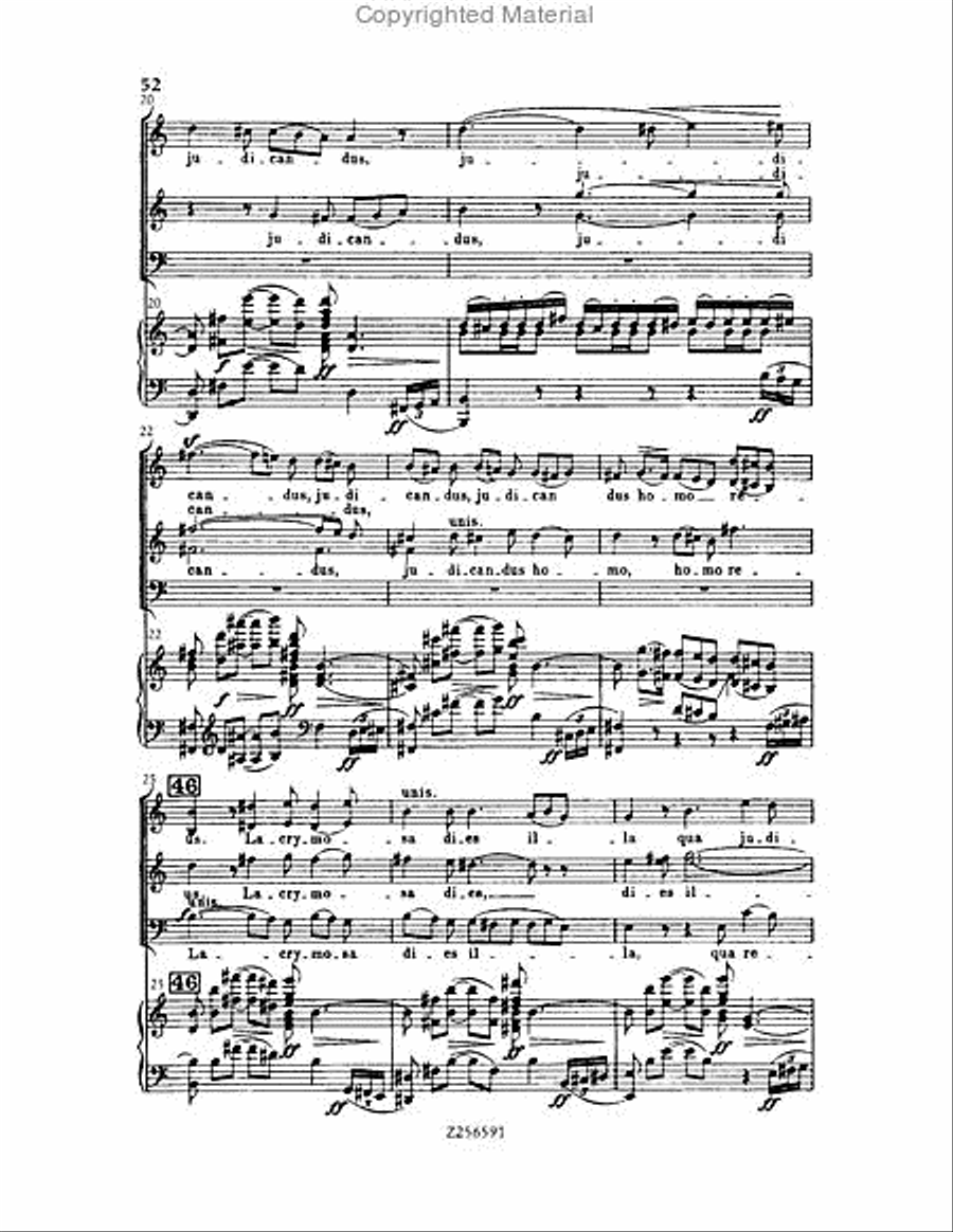 Grande Messe du Morts, H 75 Choir scores gallery preview page 52