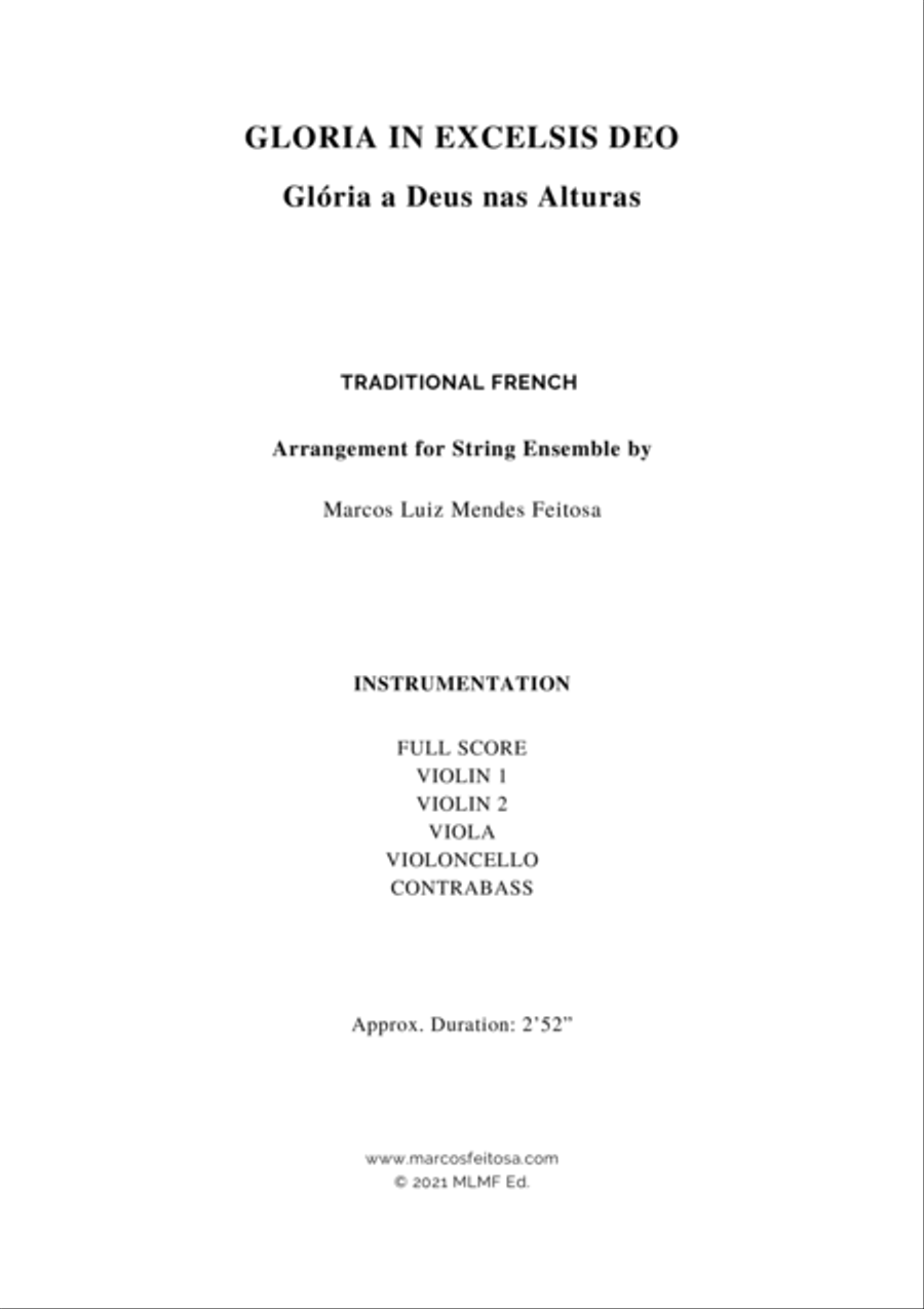 Gloria In Excelsis Deo - String Ensemble Cello scores gallery preview page 2