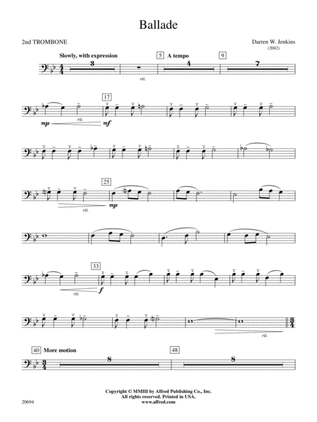 Ballade: 2nd Trombone