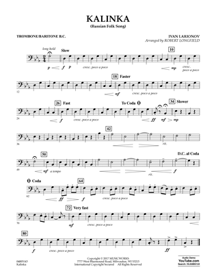 Kalinka (Russian Folk Song) - Trombone/Baritone B.C.
