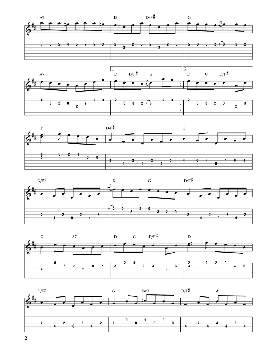 St. Anne's Reel St. Anne's Reel Guitar Tablature scores gallery preview page 2