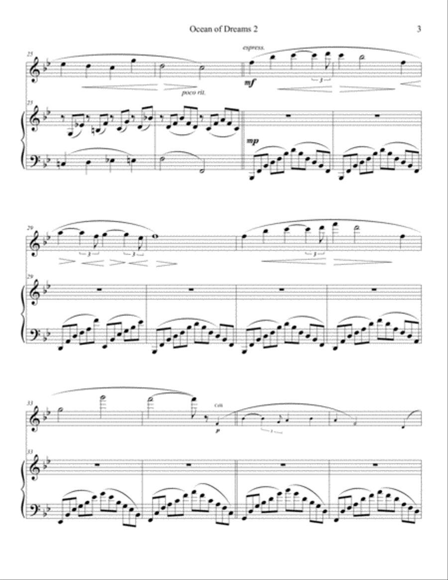 Ocean Of Dreams Ii Ocean Of Dreams Ii Piano Solo scores gallery preview page 3