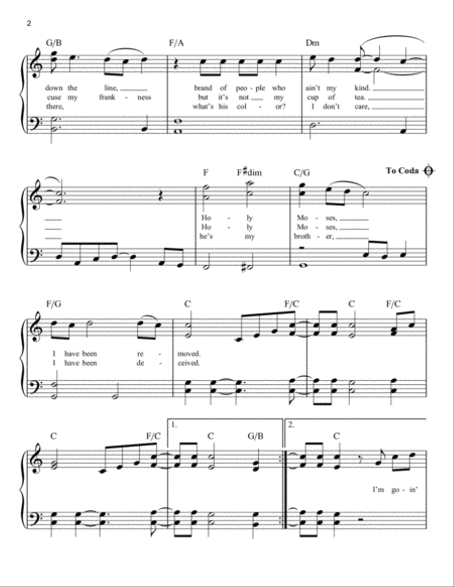 Border Song (from Rocketman) Easy Piano scores gallery preview page 2