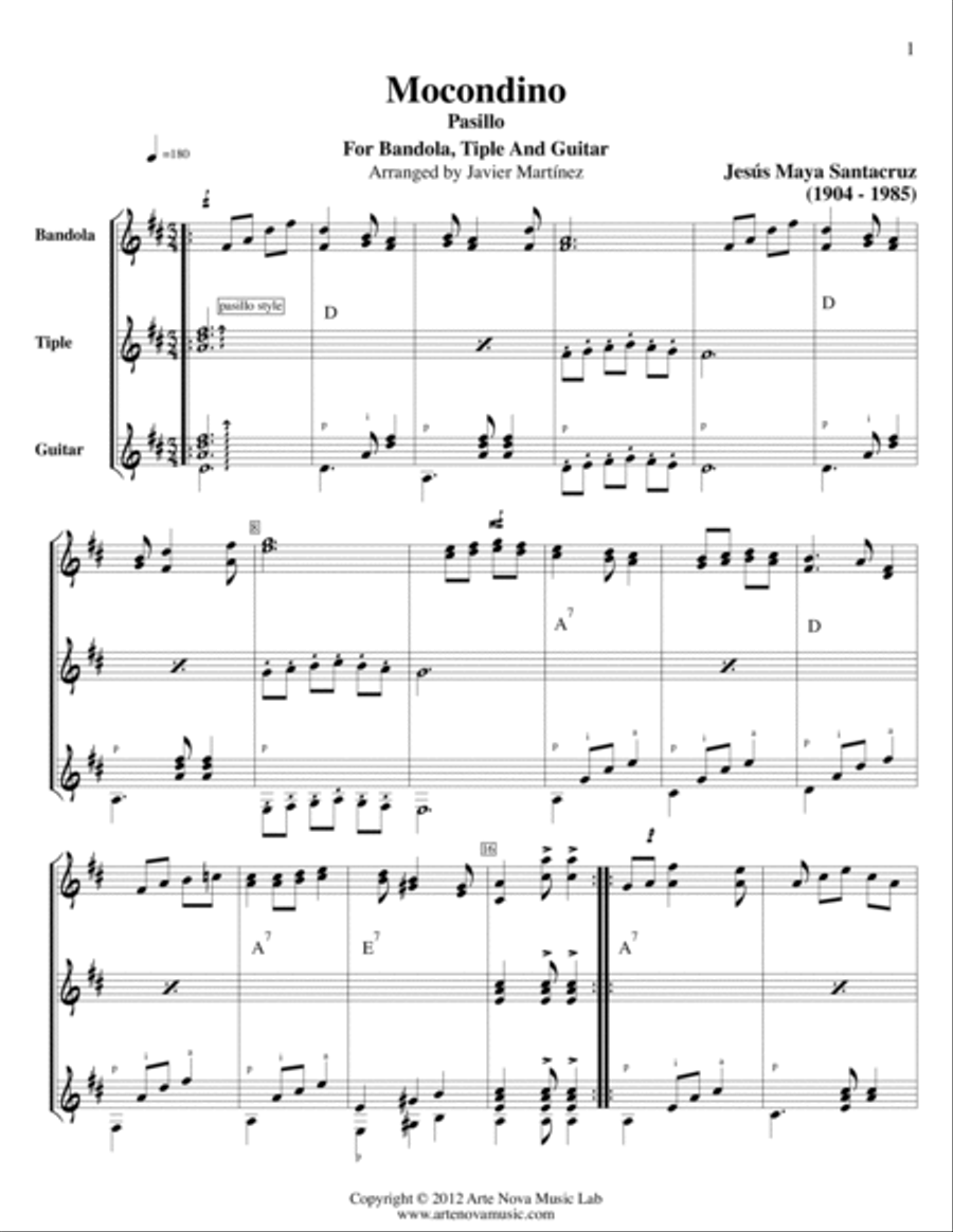 Mocondino Acoustic Guitar scores gallery preview page 2