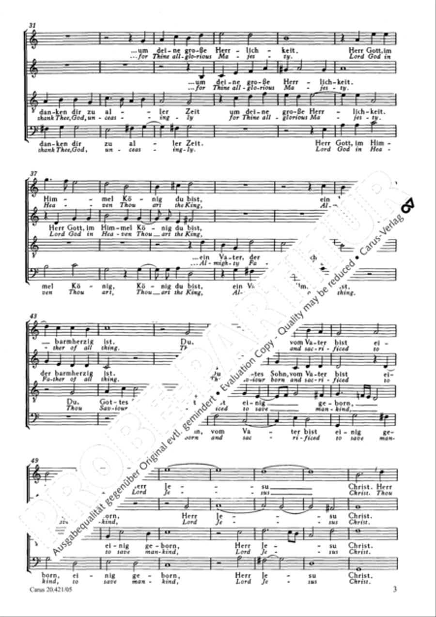 Glory to God upon his throne (All Ehr und Lob soll Gottes sein) 4-Part scores gallery preview page 4