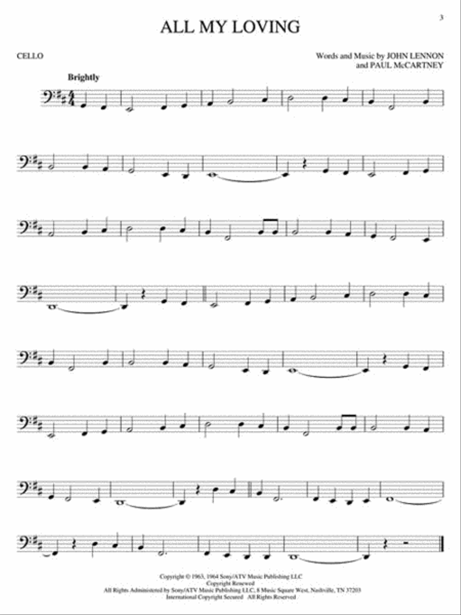 Best of the Beatles for Cello – 2nd Edition Cello scores gallery preview page 4