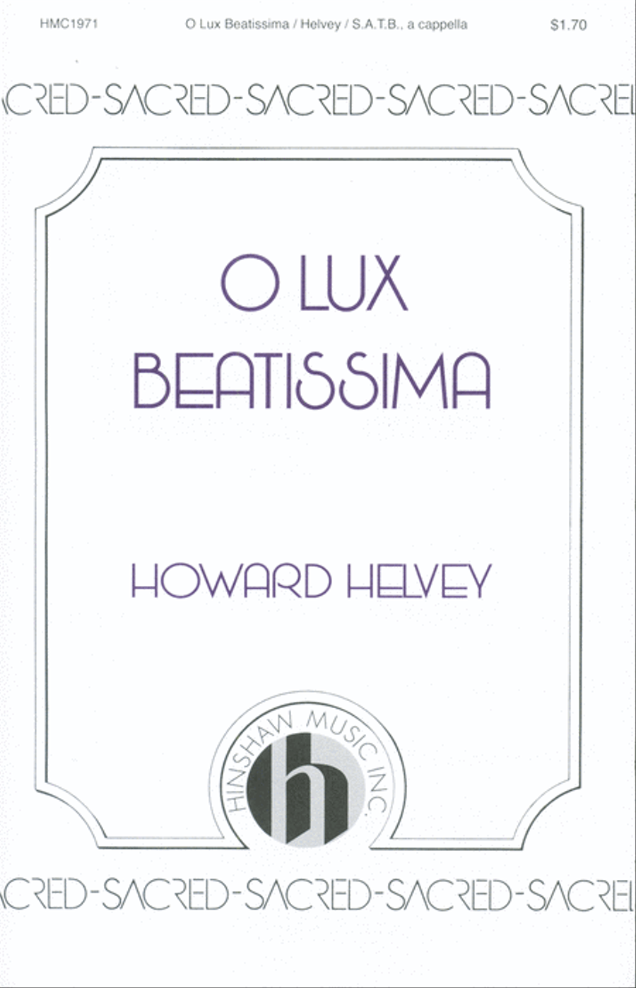 O Lux Beatissima 4-Part scores gallery preview page 1