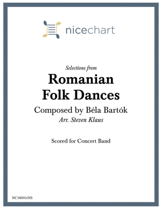 Book cover for (Selections from) Romanian Folk Dances - Score & Parts