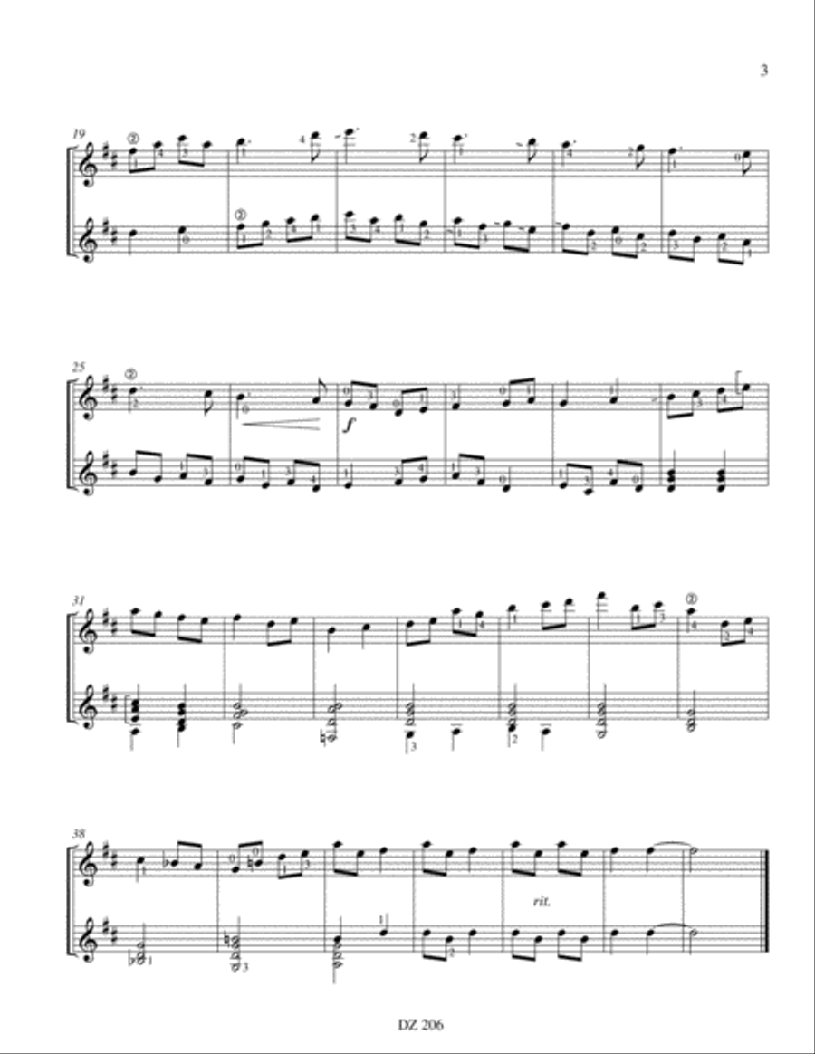 Petite suite arc-en-ciel Classical Guitar scores gallery preview page 3