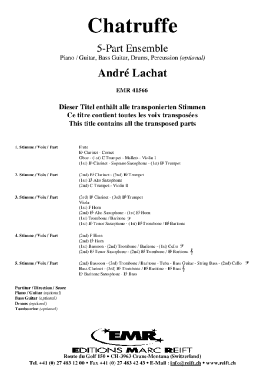 Chatruffe Concert Band scores gallery preview page 2