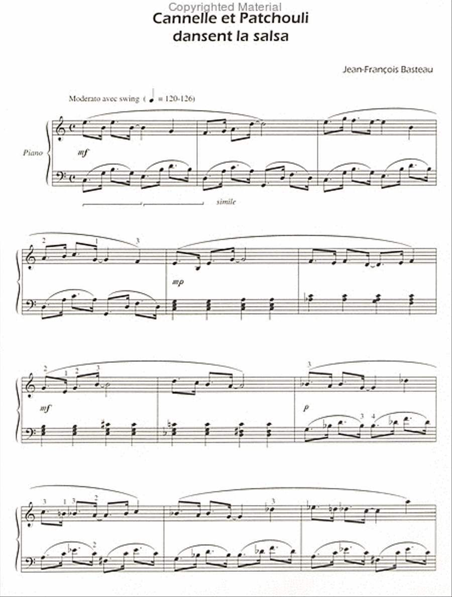 Cannelle et Patchouli dansent la salsa Piano Solo scores gallery preview page 2