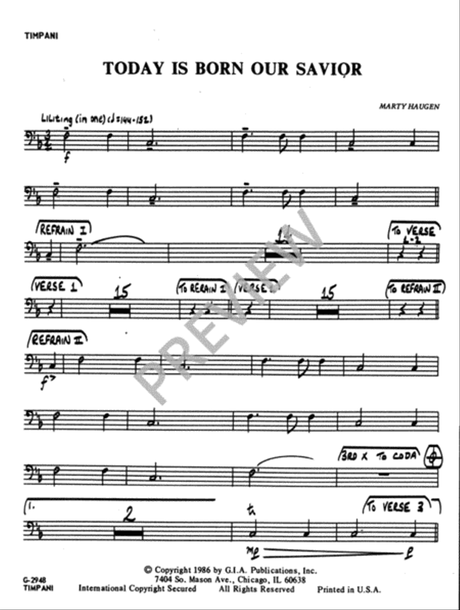 Today Is Born Our Savior - Instrument edition Handbell Choir scores gallery preview page 10