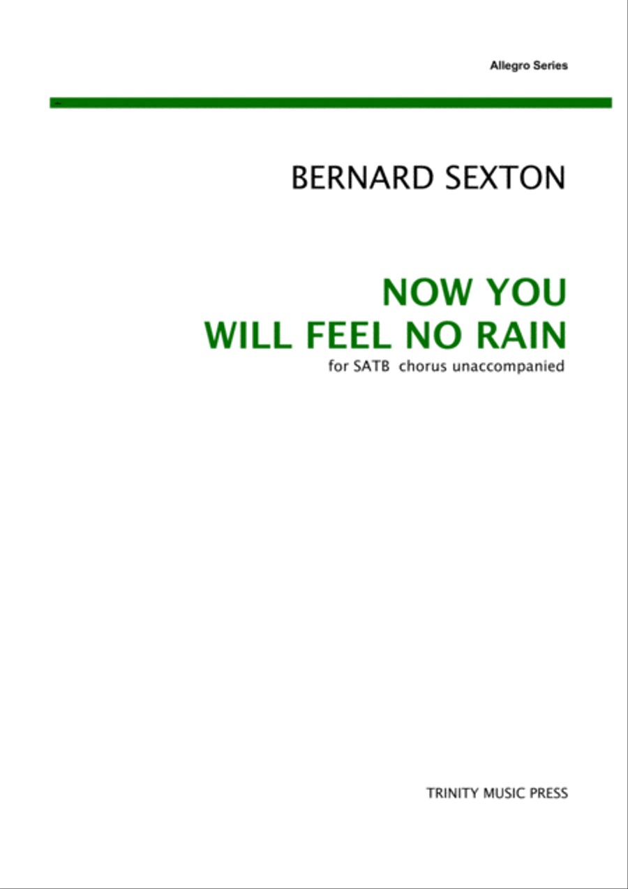Now You Will Feel No Rain 4-Part scores gallery preview page 1
