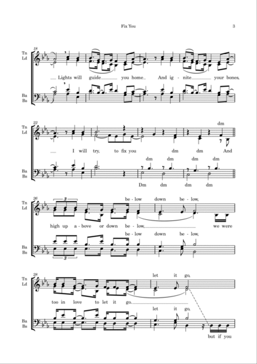 Fix You 4-Part scores gallery preview page 3