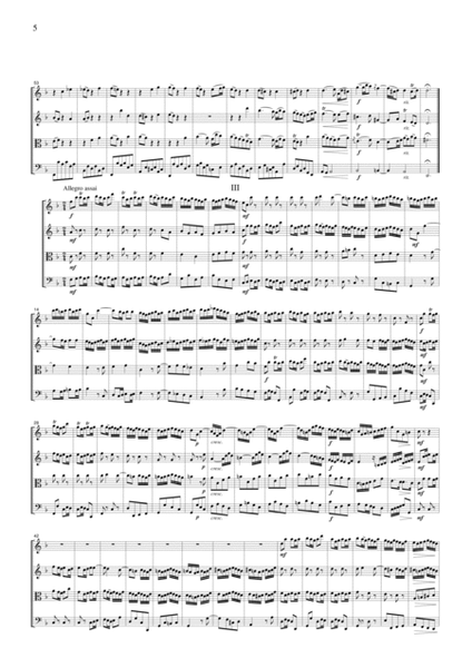 J.S.Bach Brandenburg Concerto No.2, all mvts., BWV1047, for string quartet, CB214 image number null