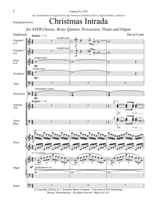 Book cover for Christmas Intrada (Downloadable SATB Brass Version Score)