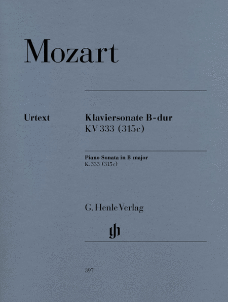 Mozart, Wolfgang Amadeus: Piano sonata in B flat major  KV 333 (315c)