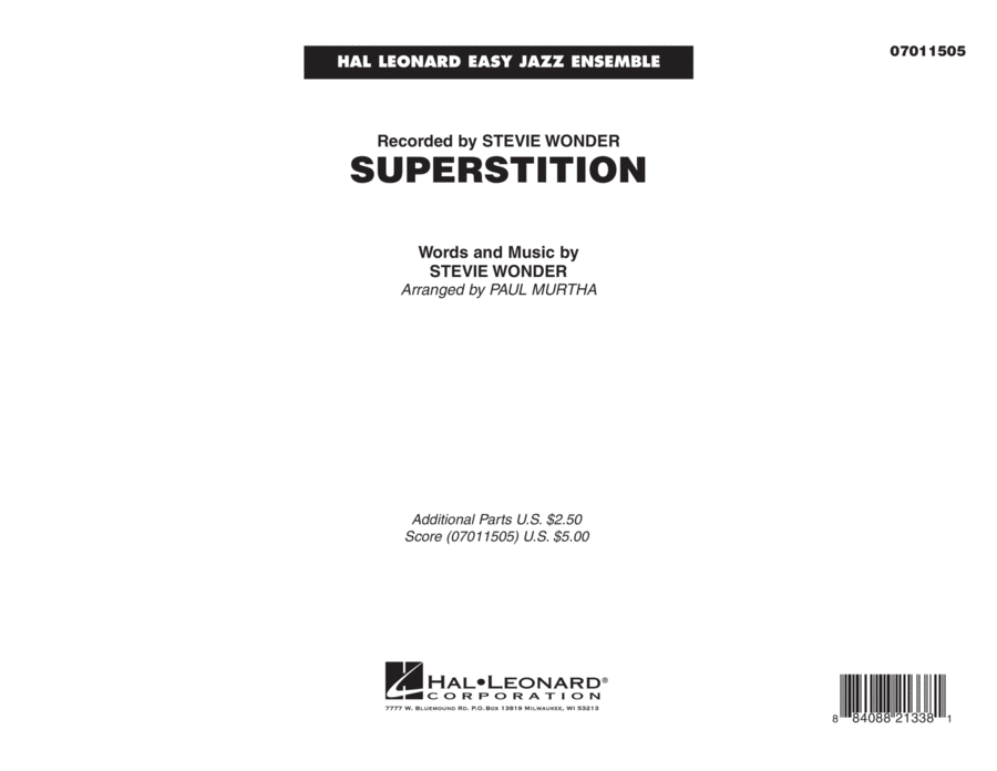 Superstition - Full Score Jazz Ensemble scores gallery preview page 1
