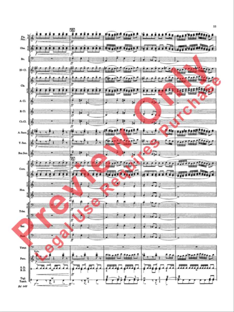 Overture Jubiloso Concert Band scores gallery preview page 36
