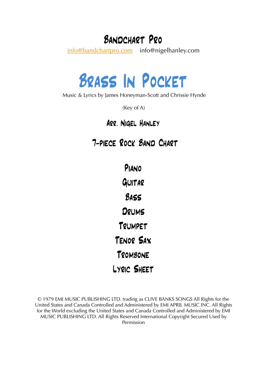 Brass In Pocket Jazz Ensemble scores gallery preview page 1