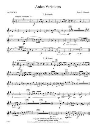 Arden Variations: 2nd F Horn