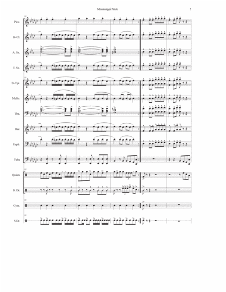 Mississippi Pride Marching Band scores gallery preview page 5