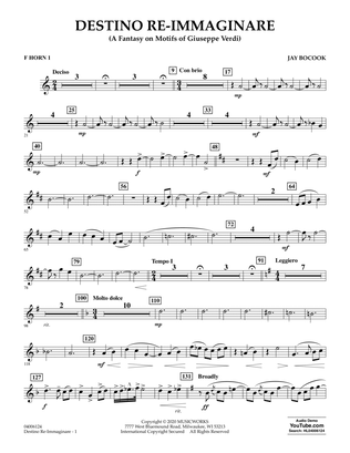 Destino Re-Immaginare (A Fantasy on Motifs of G. Verdi) - F Horn 1