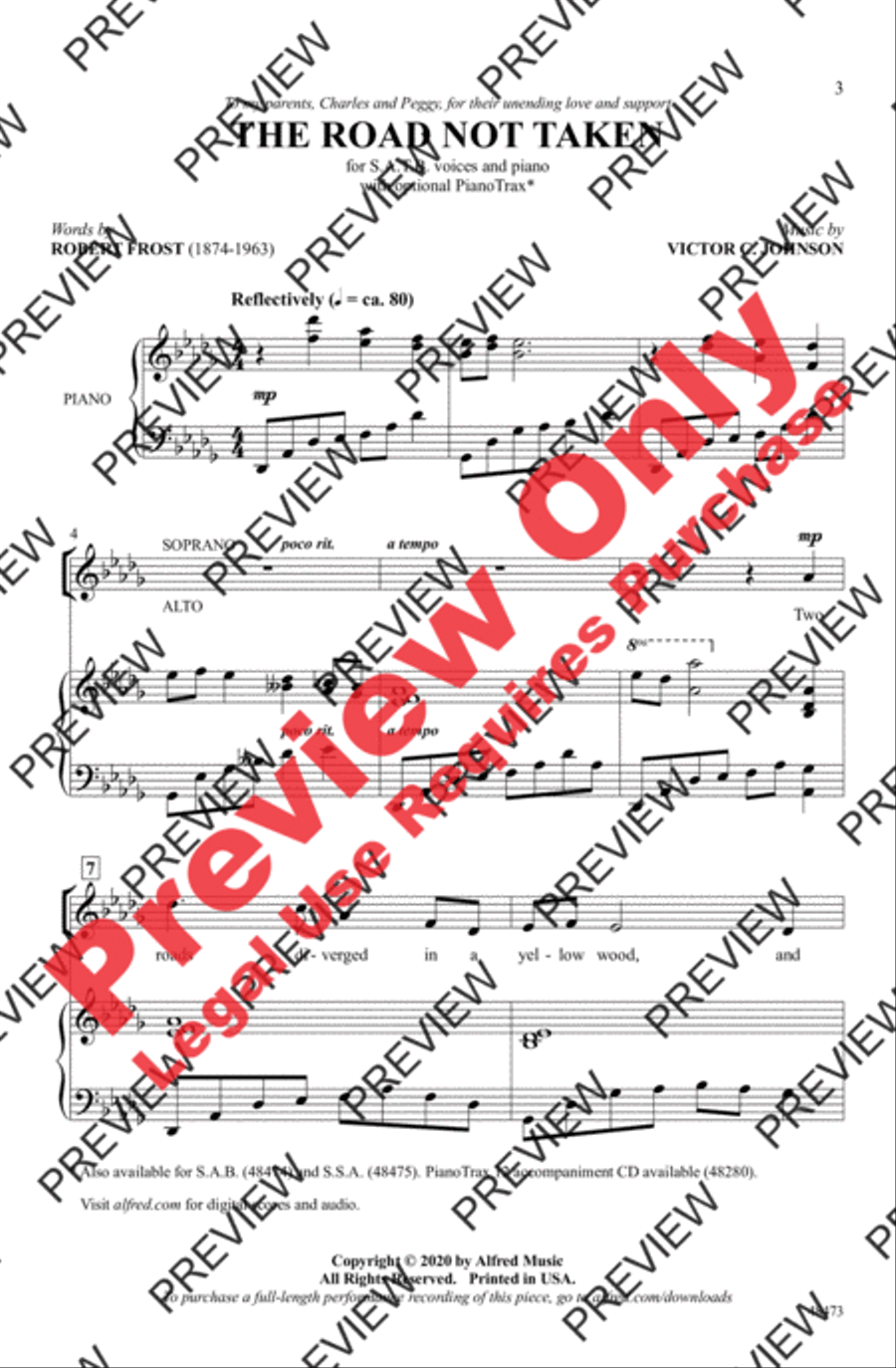 The Road Not Taken The Road Not Taken 4-Part scores gallery preview page 2