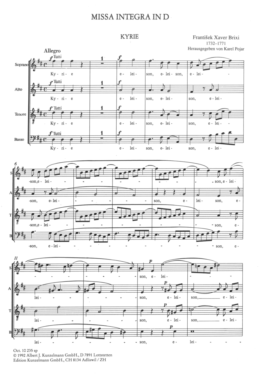 Missa integra in D major Missa integra in D major Mixed Choir scores gallery preview page 1