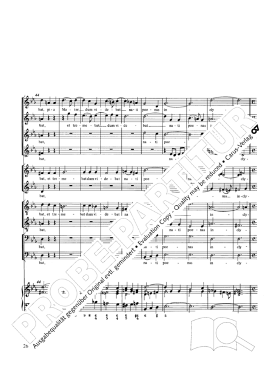 Stabat mater Choir scores gallery preview page 26